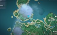 Shirikoro Peak location on the map (Image via Genshin Impact)